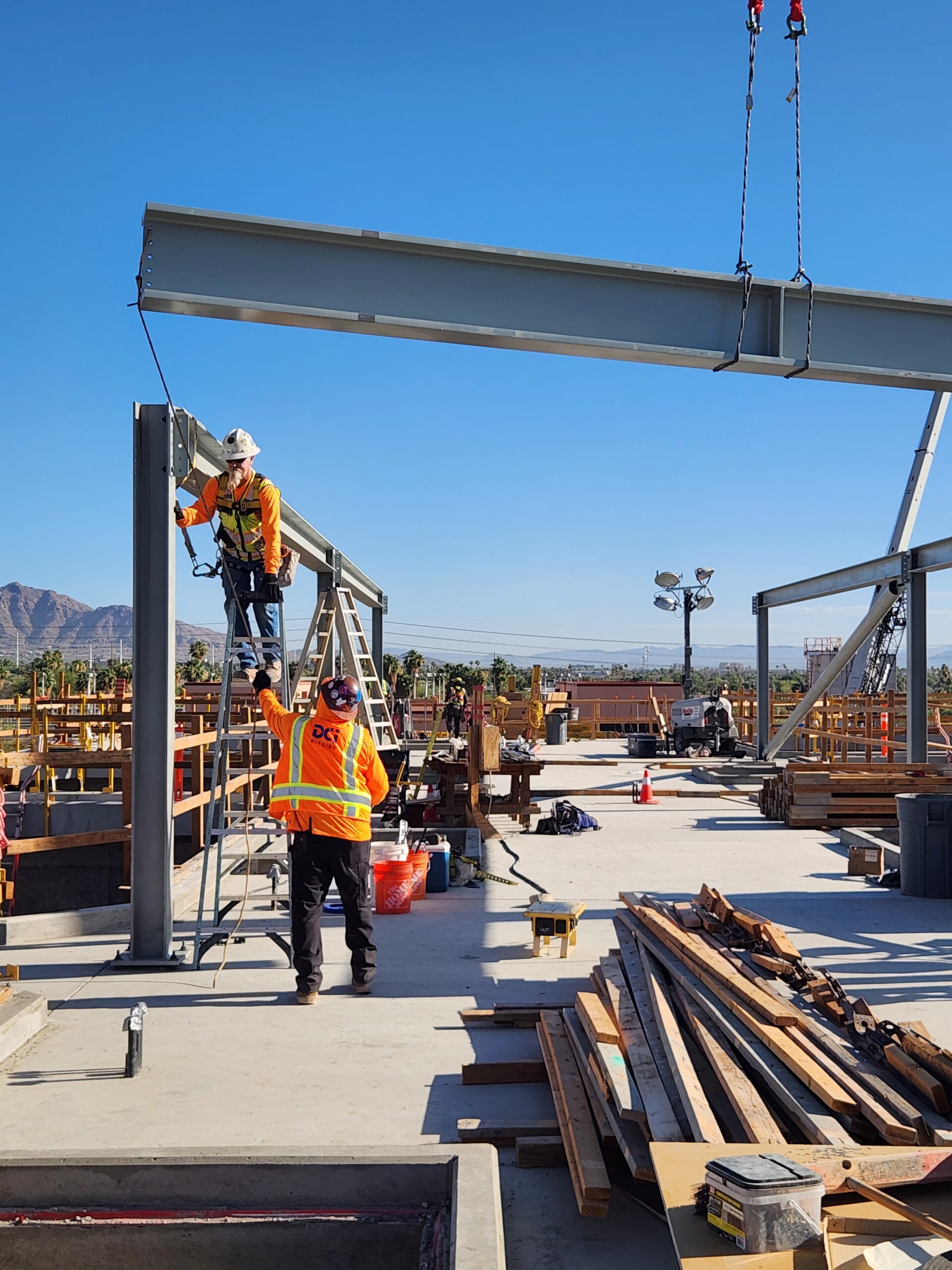 Steel erection, rigging, safety, crane service, crane rental, certified riggers